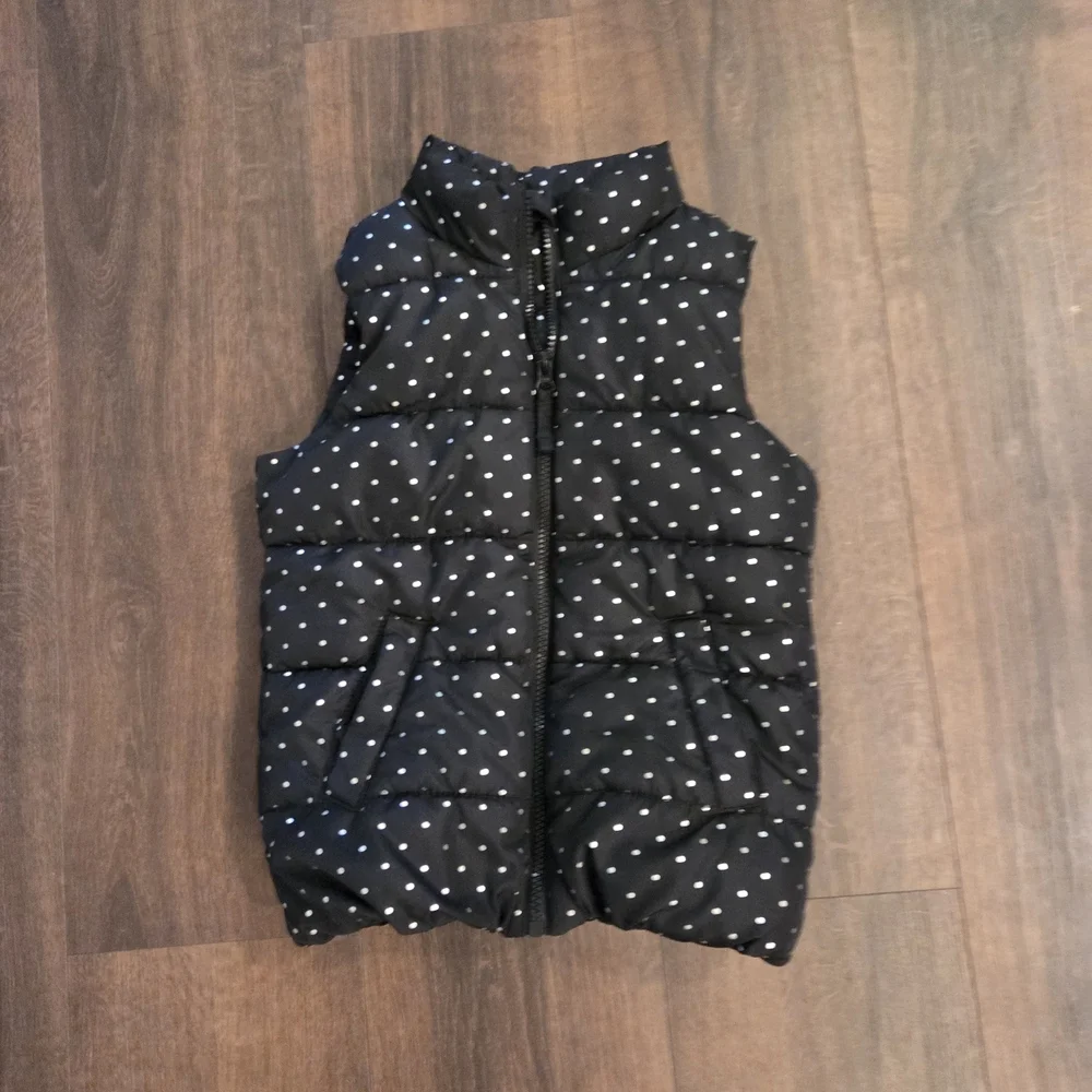 Old Navy Black Polka Dot Kids Vest